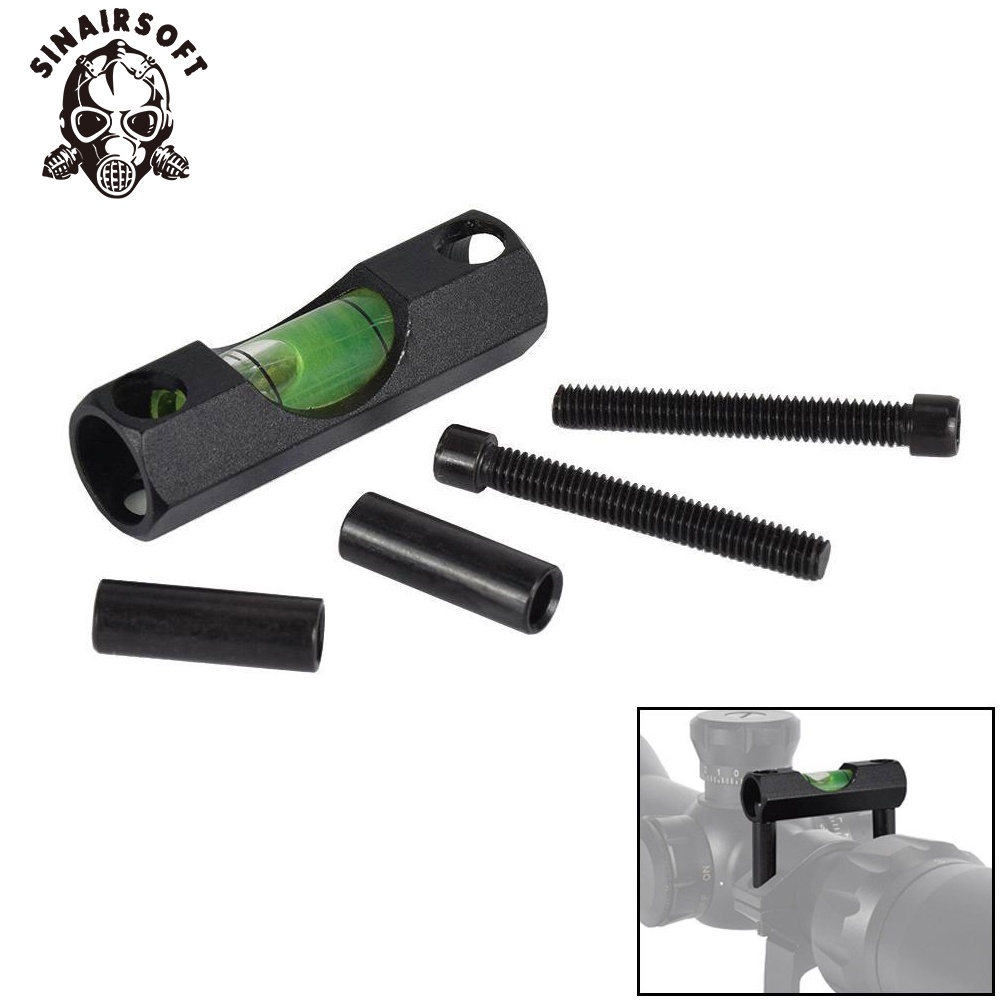 Adjustable 30mm Tactical Scope Spirit Level Bubble Ring Mount Holder Hex Tool 