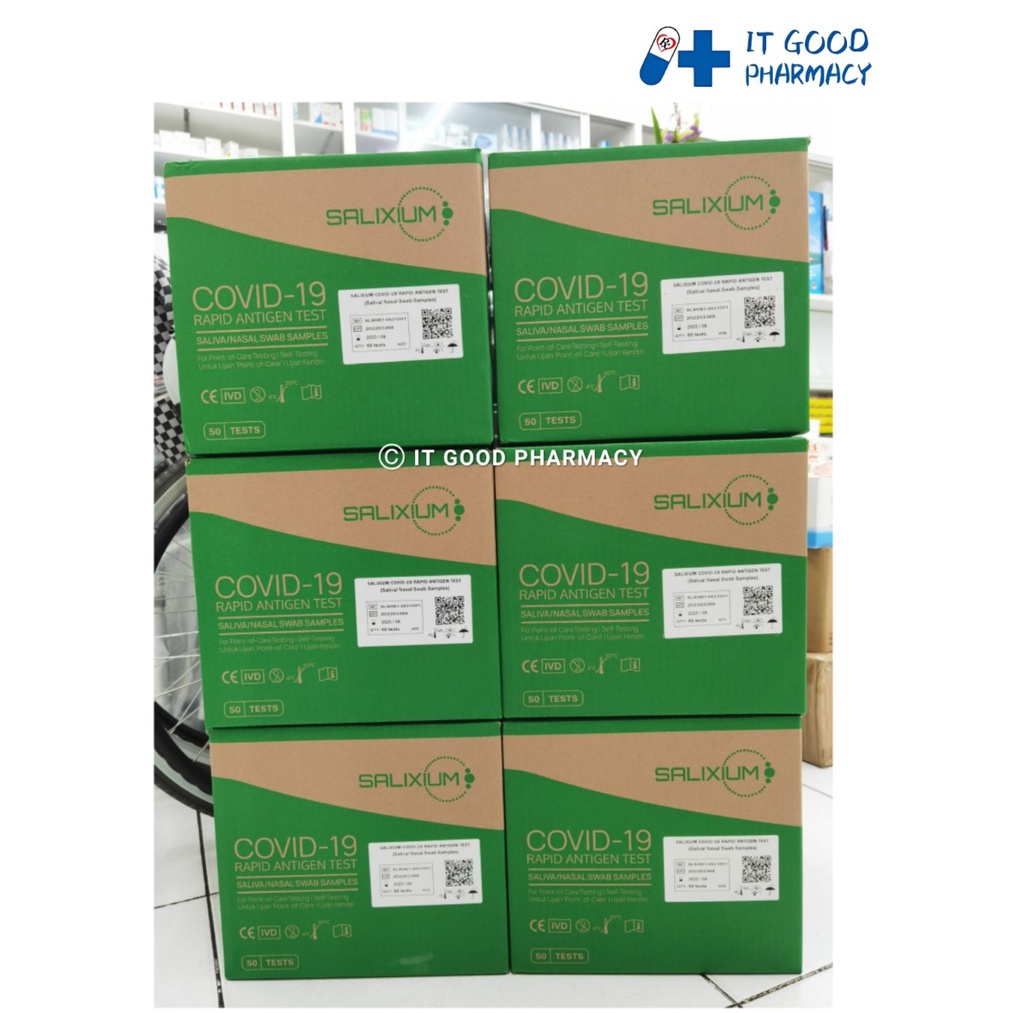 (Ready Stocks) Salixium Saliva+Nasal Swab Rapid Antigen Self Test Kit 50sets (One Full Box