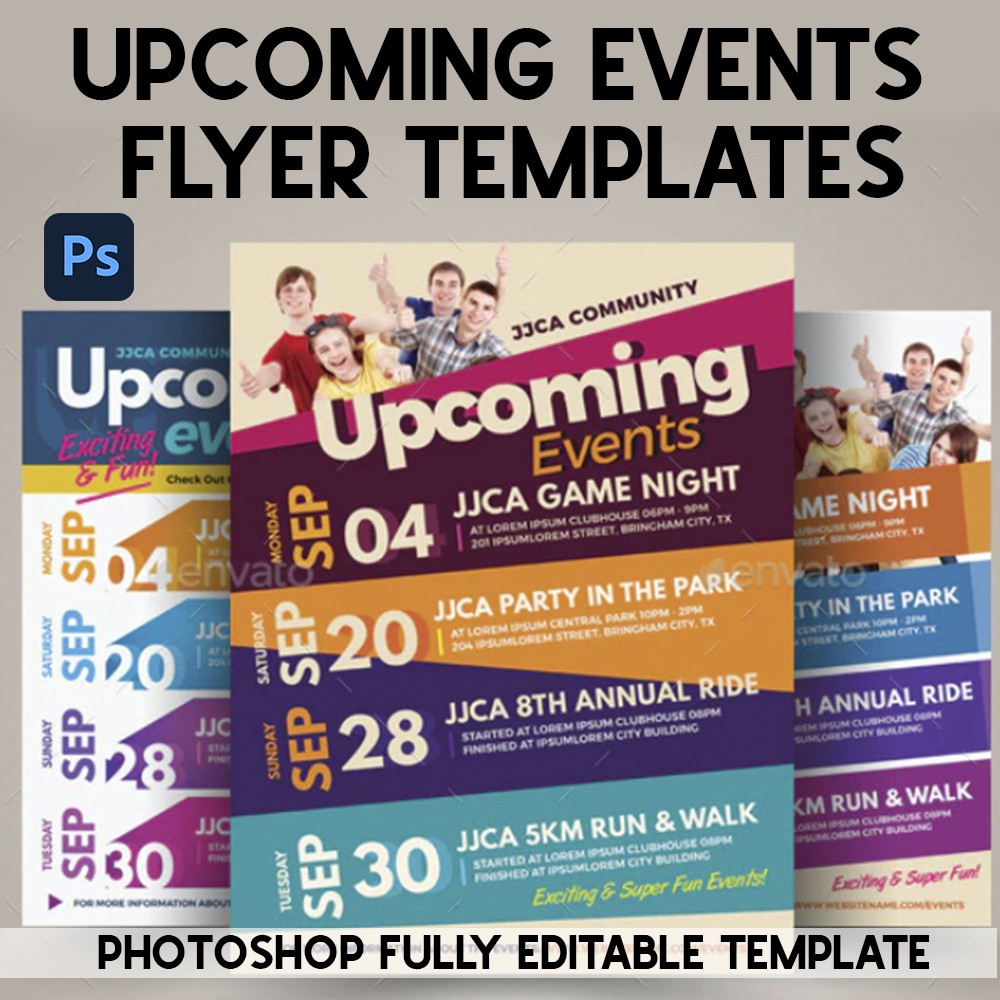 Upcoming Events Flyer Templates | Photoshop Editable Template