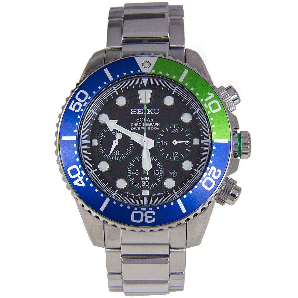 seiko solar chronograph diver 200m