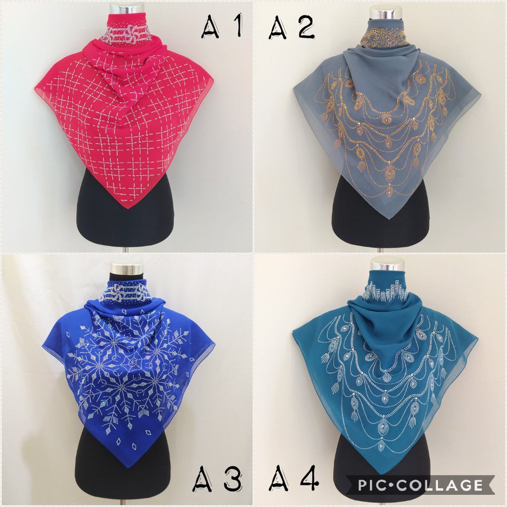 READY STOCK DESIGN MERAK CROWN TUDUNG BAWAL MANIK TABUR ...