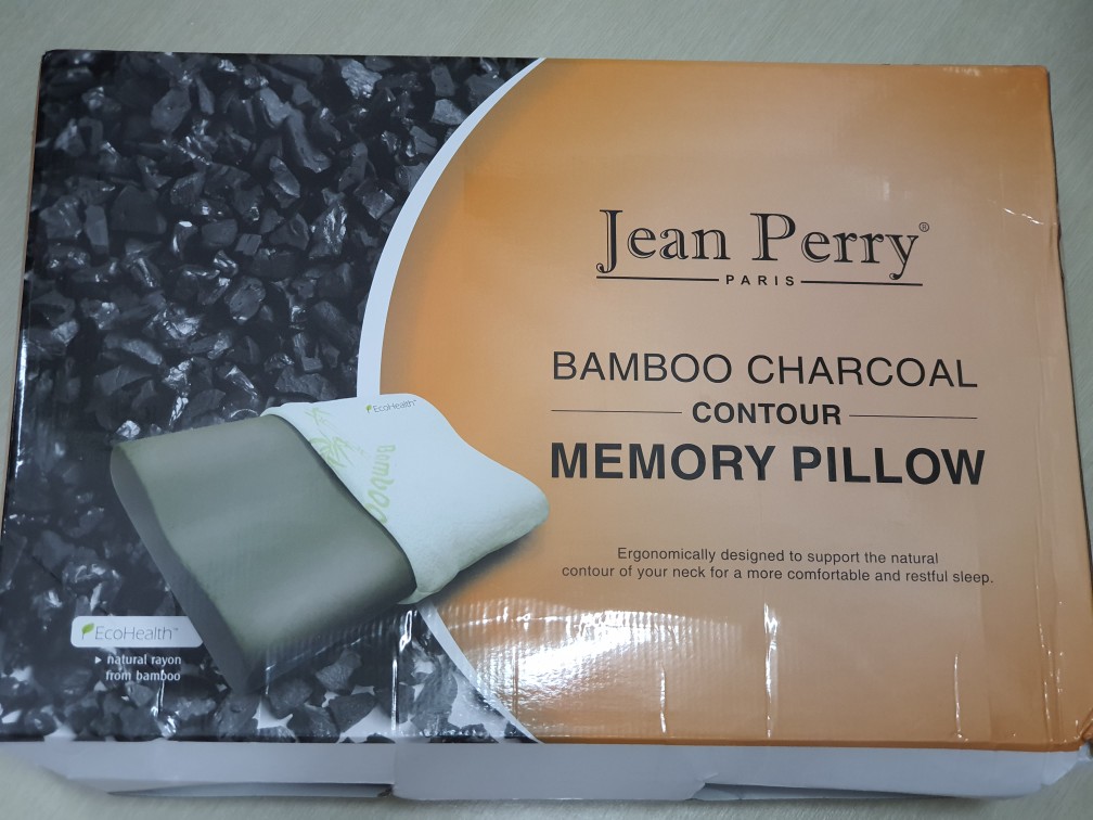 jean perry bamboo charcoal contour memory pillow