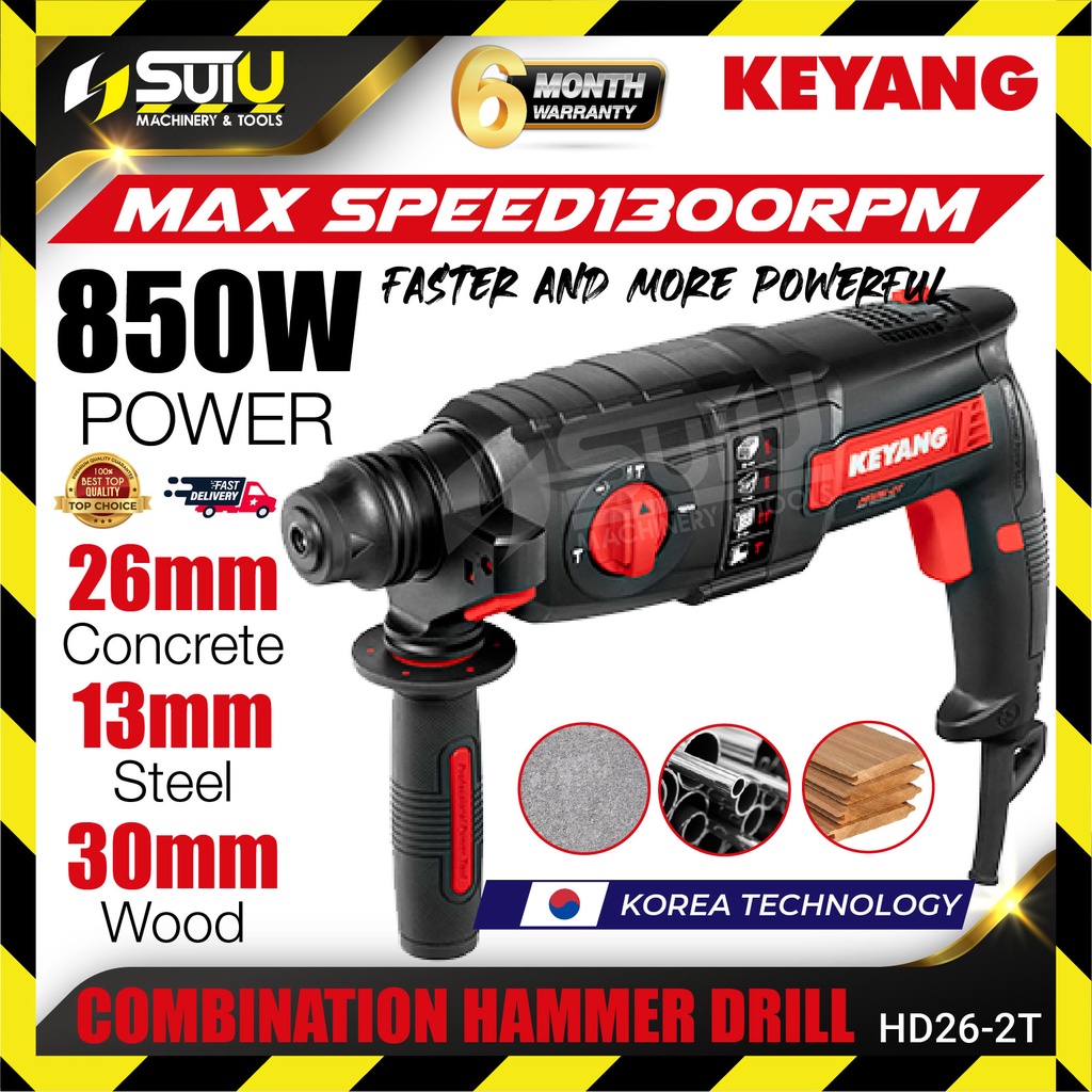 KEYANG HD262T 2.5J SDSPLUS Combination Hammer Drill 850W 1300RPM