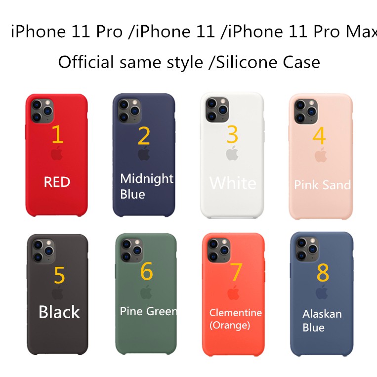 Apple Official same style Silicone Case iPhone 11/11 Pro/11 Pro Max