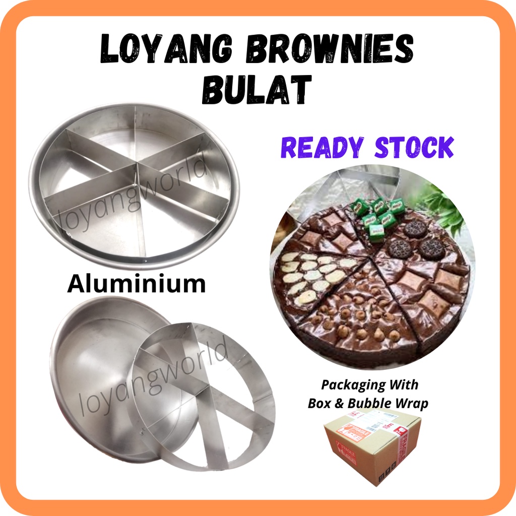 Loyang Brownies Bulat Kek Benua Roti Pizza Donut Cheesecake Slice