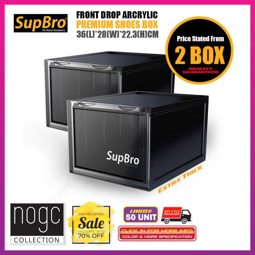 SUPBRO Premium Shoes Crates Sneaker Acrylic Shoes Box