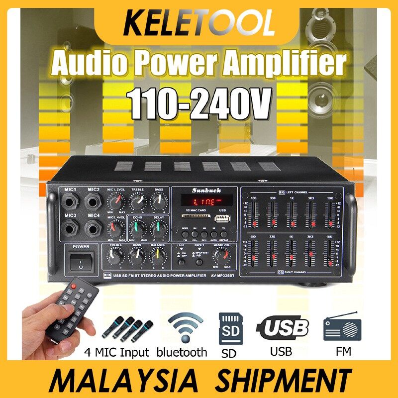 Home With Remote Control Amplifier AC 220V BlueTooth Power Amplifier