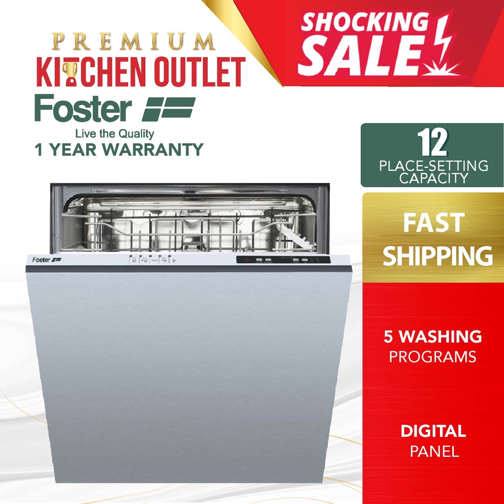 Foster 12 Place-setting capacity Fully-Integrated Dishwasher | ELETTRA