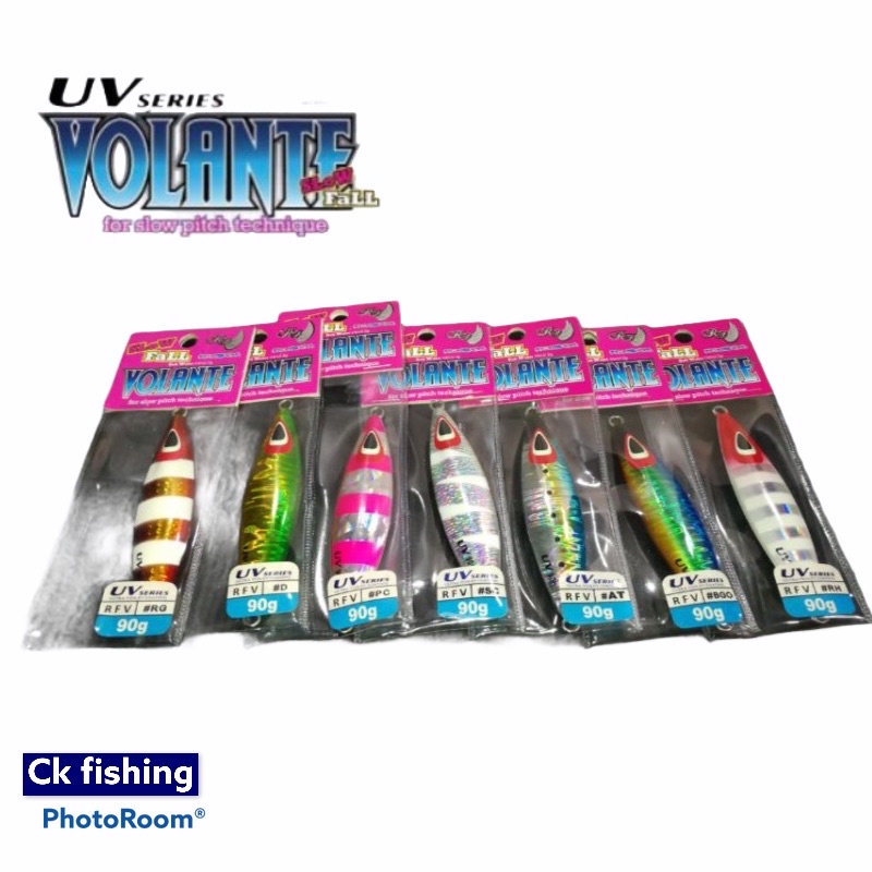 RodFord Volante Slow Jig UV Series 40g To 500g / Slow Fall Series / Umpang Besi Jigging / Fishing Lure / Rod Ford ......