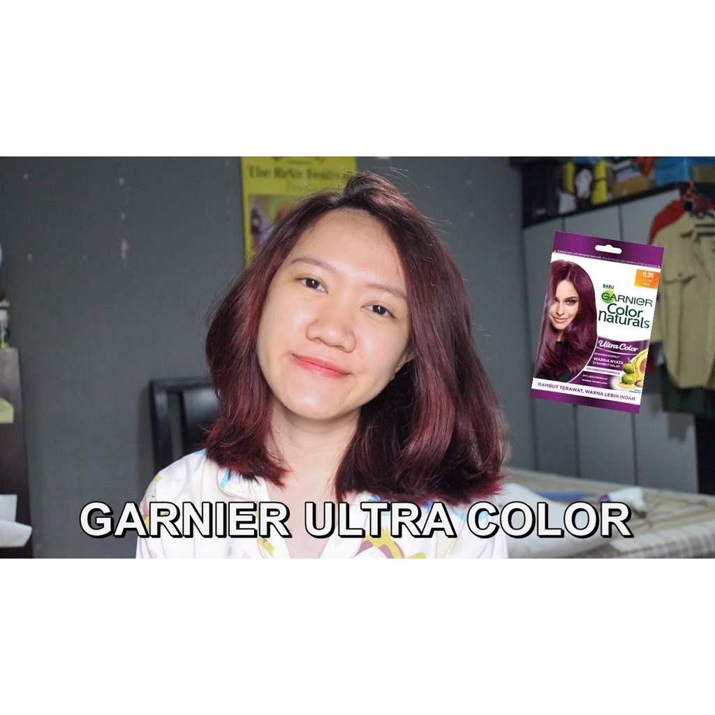  New Garnier Color Naturals Ultra Color Hair Paint  Plum Red  Sachets | Shopee Malaysia