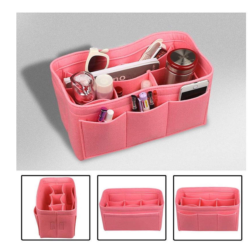 Multifunction Handbag Organizer Purse Insert Bag Felt Storage Bag | Shopee Malaysia