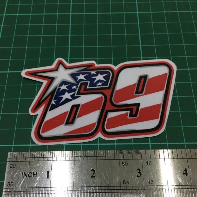 Adesivo Vinile Nicky Hayden 69 Stars And Stripes Flag USA MotoGP - Foto 4