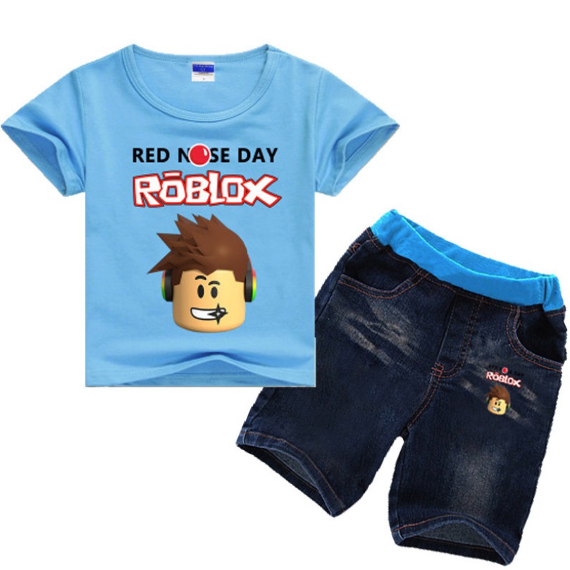 Roblox Cute Baby Clothing Kids Boys Girls Cotton Cartoon Short Sleeve T Shirt Shorts Set Shopee Malaysia - blue butterfly outfit roblox