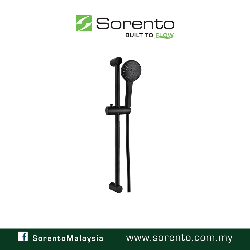 SORENTO SRTSS8770BL 304 Stainless Steel Shower Slide Bar Wall Mounted Rotatable Shower Bar