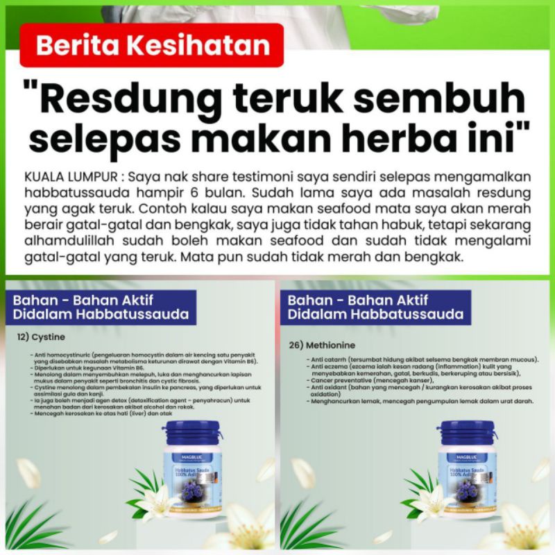Habbatus Sauda Capsule Magblue 100 Asli Egypt Shopee Malaysia