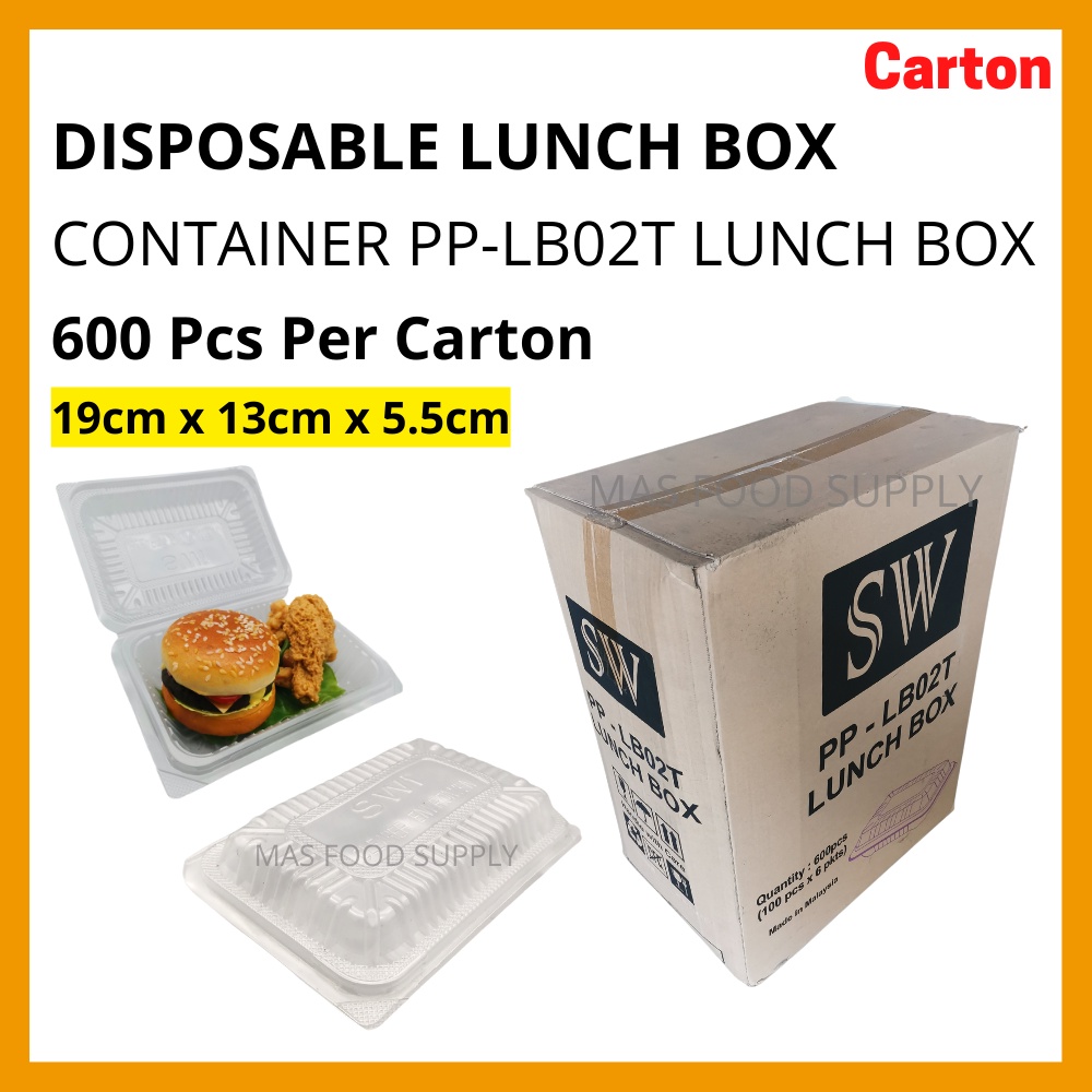 600Pcs Per Carton Disposable Lunch Box Container PPLB02T Lunch Box
