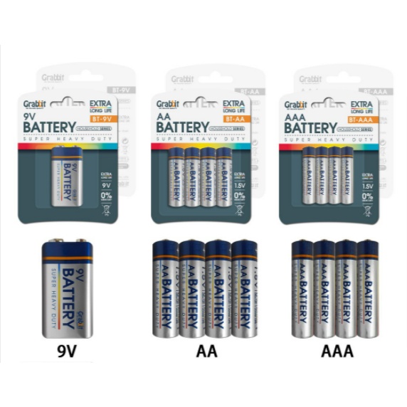 Battery 9V AA AAA 1.5V | Shopee Malaysia
