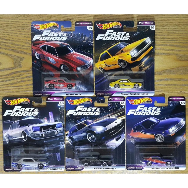 Hot wheels fast and furious premium wave 5 ( Rewind ) set of 5 | Shopee ...