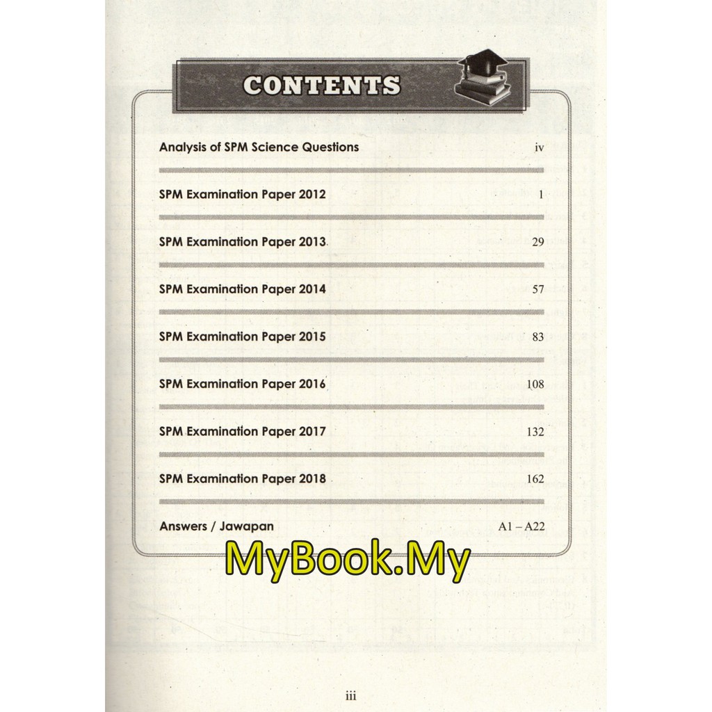 Myb Buku Latihan Kertas Soalan Peperiksaan Sebenar Spm 2012 2018 Science Sains Dwibahasa Pustaka Yakin Pelajar Shopee Malaysia