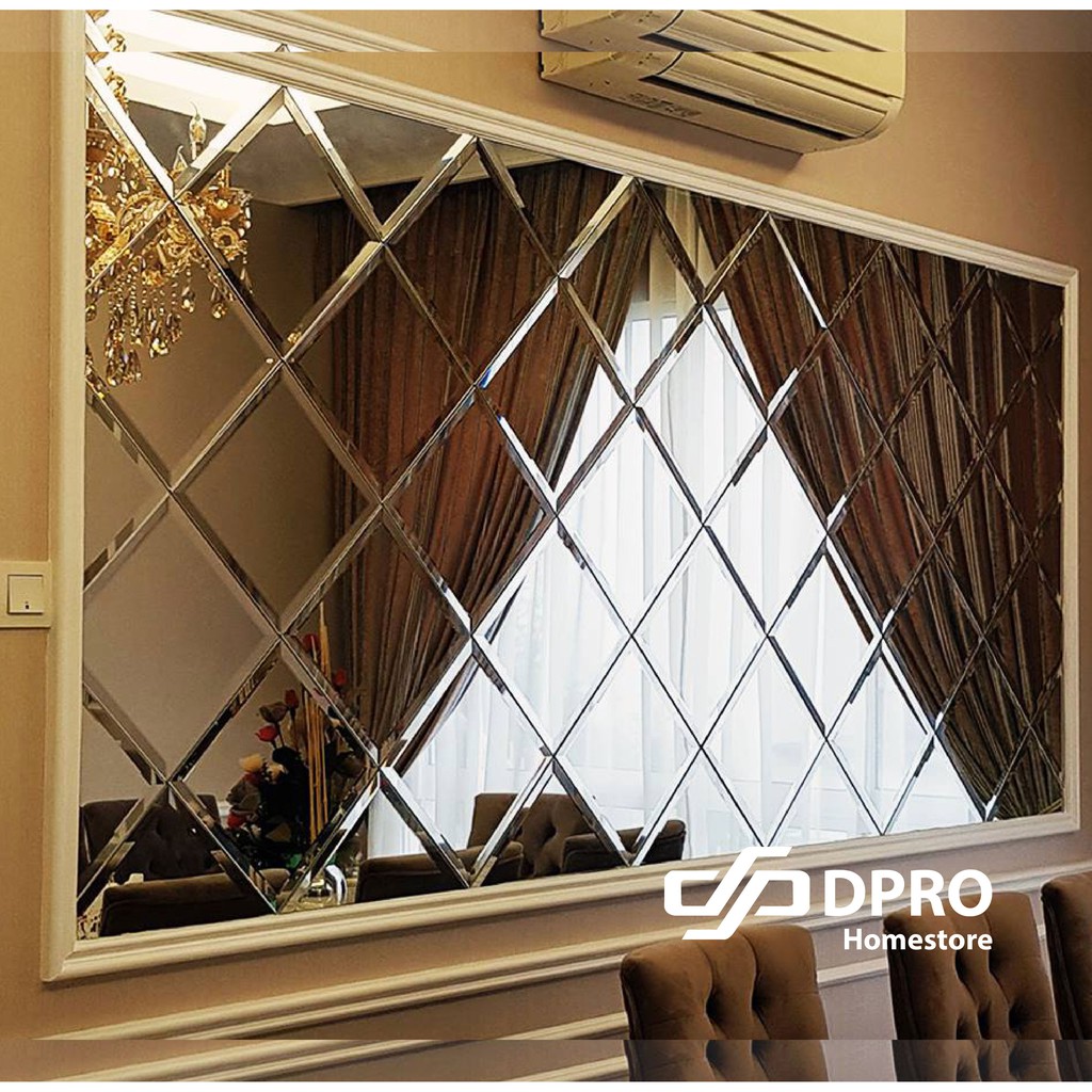 Self Adhensive Diamond Mirror Bevel Mirror Deco Wall Mirror Cermin ...