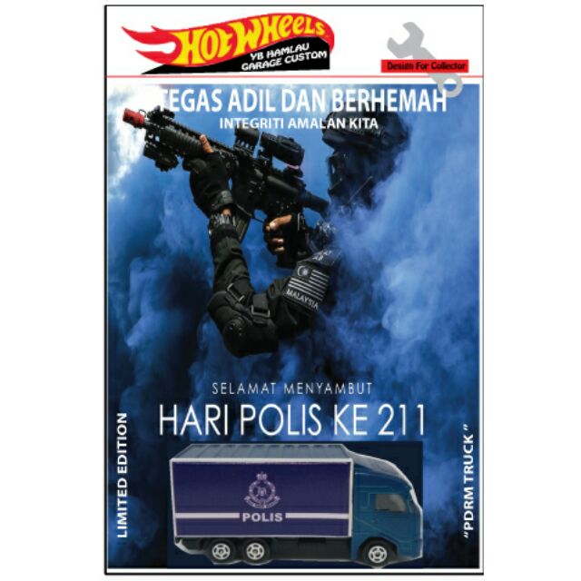 PDRM @ Polis diecast custom / hot wheels custom truck | Shopee Malaysia