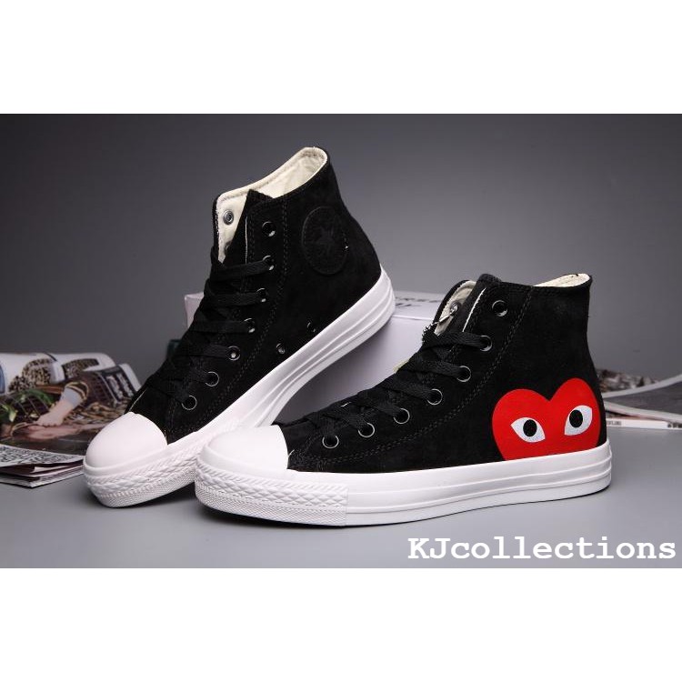 converse black and white high cut
