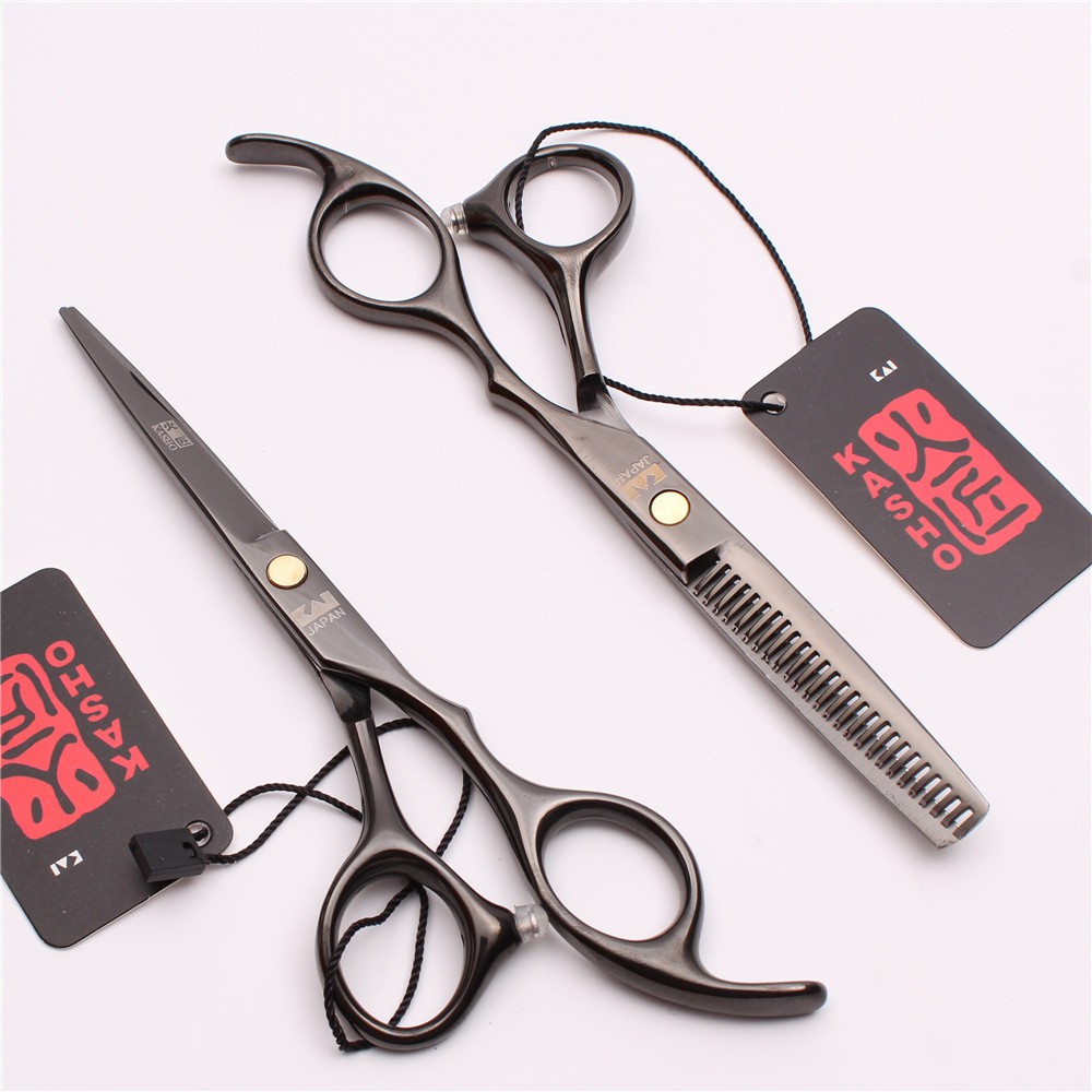 black barber scissors