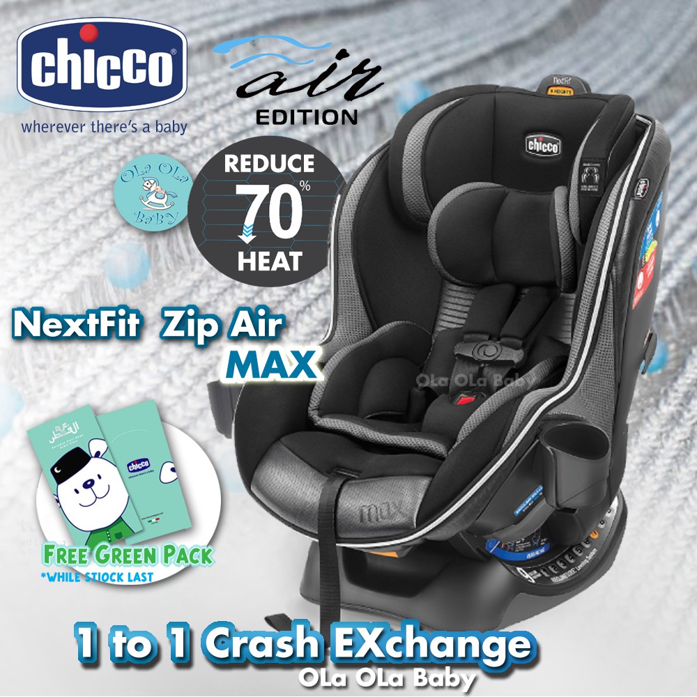 Chicco Nextfit Zip Max Air Convertible Car Seat Shopee Malaysia