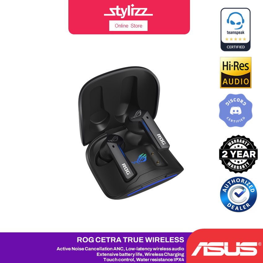 ASUS ROG Cetra True Wireless gaming earbud  with low-latency, ANC,27-hour battery,IPX4, EQ/virtual 7