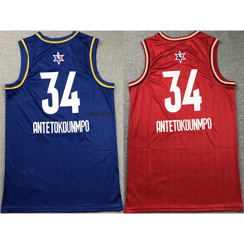 blue and red nba jersey