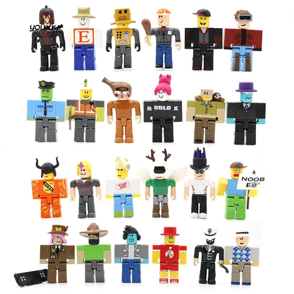 Yx24pcs Roblox Legends Champions Classic Noob Captain Doll Action Figure Toy Gift - how to change your roblox character into a noob