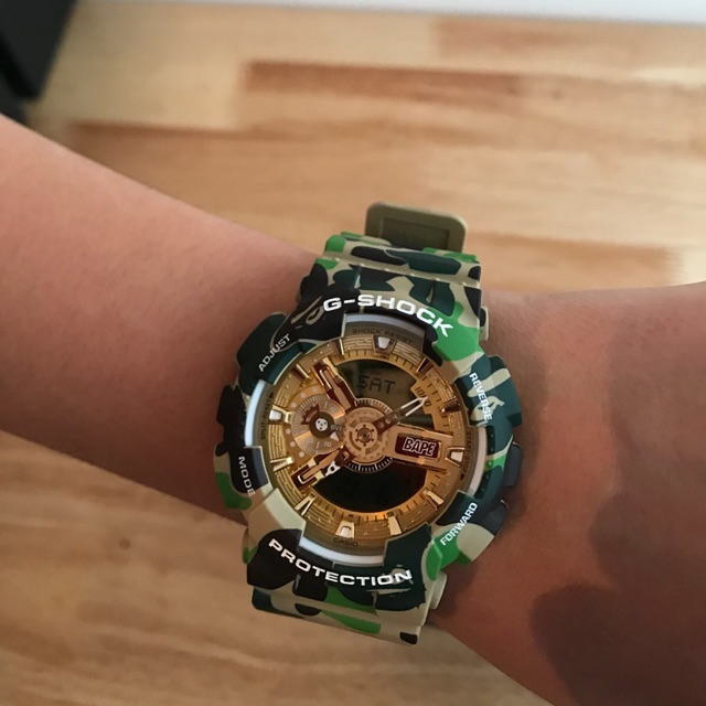 A Bathing Ape 25th Anniversary x Casio G-Shock Camouflage and Gold