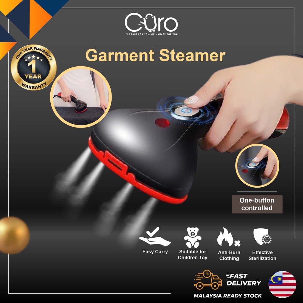 CURO Garment Steamer FastHeat Portable Steam Iron For Clothing Steam