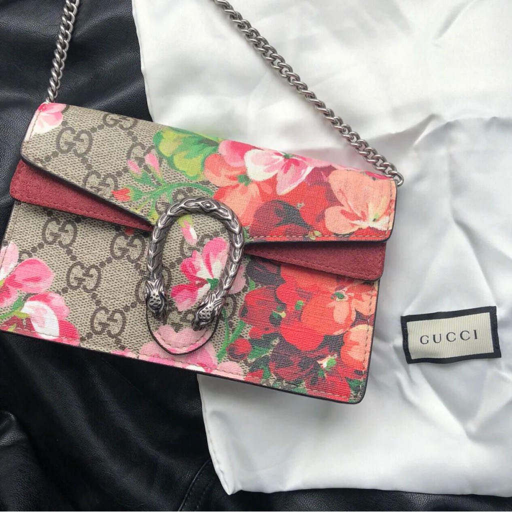 dionysus blooms print mini chain bag