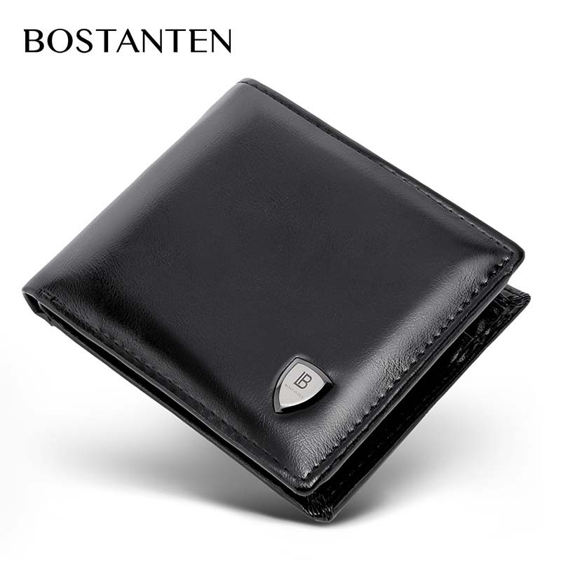 CODBOSTANTEN Fashion Men's PU Leather Bifold Purse card holder with gift box for birthday