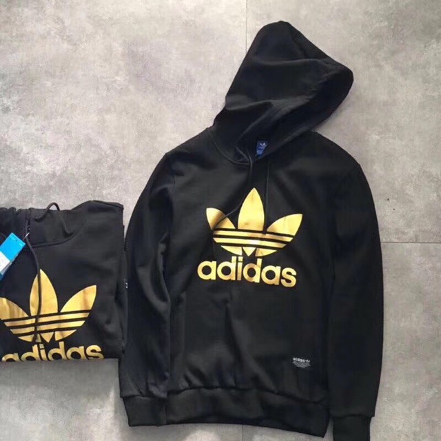 adidas black and gold sweatshirt