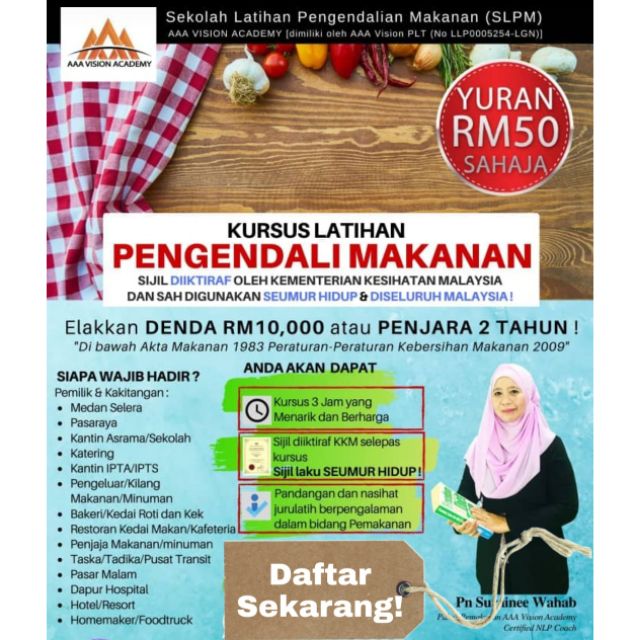 Kursus Pengendalian Makanan Di Klang Shopee Malaysia