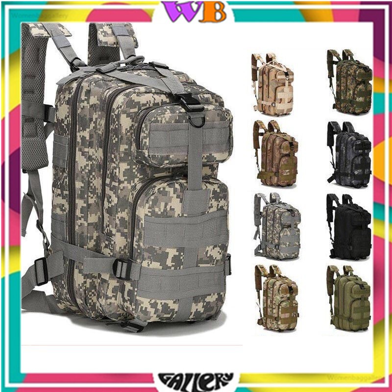 ✅Msia READY STOCK✅ 30L Army Military 3P PUBG Outdoor School Student Travel Attack Tactical Backpack Bag Beg