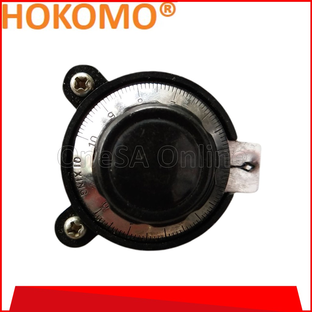 HOKOMO VARIABLE RESISTOR KNOB MULTI TURN, DIA OD 40MM X KNOB OD 23MM, (VRKNOBMULTI/DIA40MM