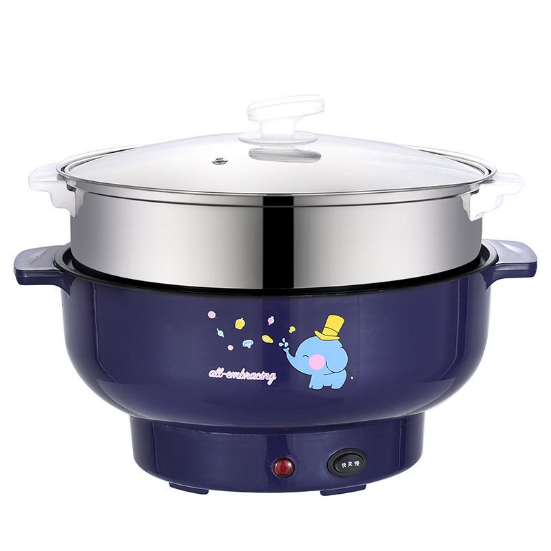 [[ HADIAH PERCUMA Purple Electric Multi Cooker 3.8L Frying Pan Grill Hot Pot Food Steamer Periuk Nasi 2.0L/ 3.8L Steambo