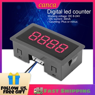 Digital 0-9999 DC Display with LED Counter Cable Plus/Minus Up/Down 4 Meter
