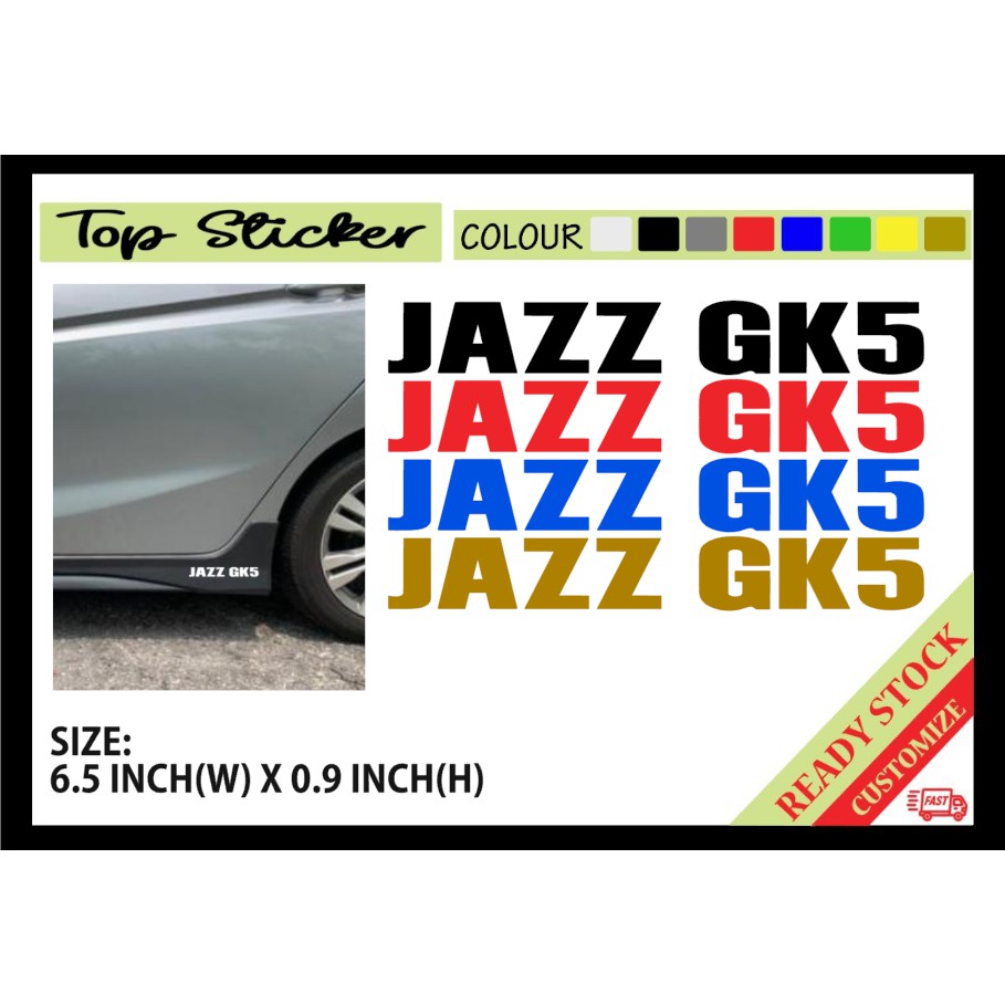 HONDA JAZZ SIDE SKIRT CAR STICKER JAZZ GK5 HONDA Shopee Malaysia