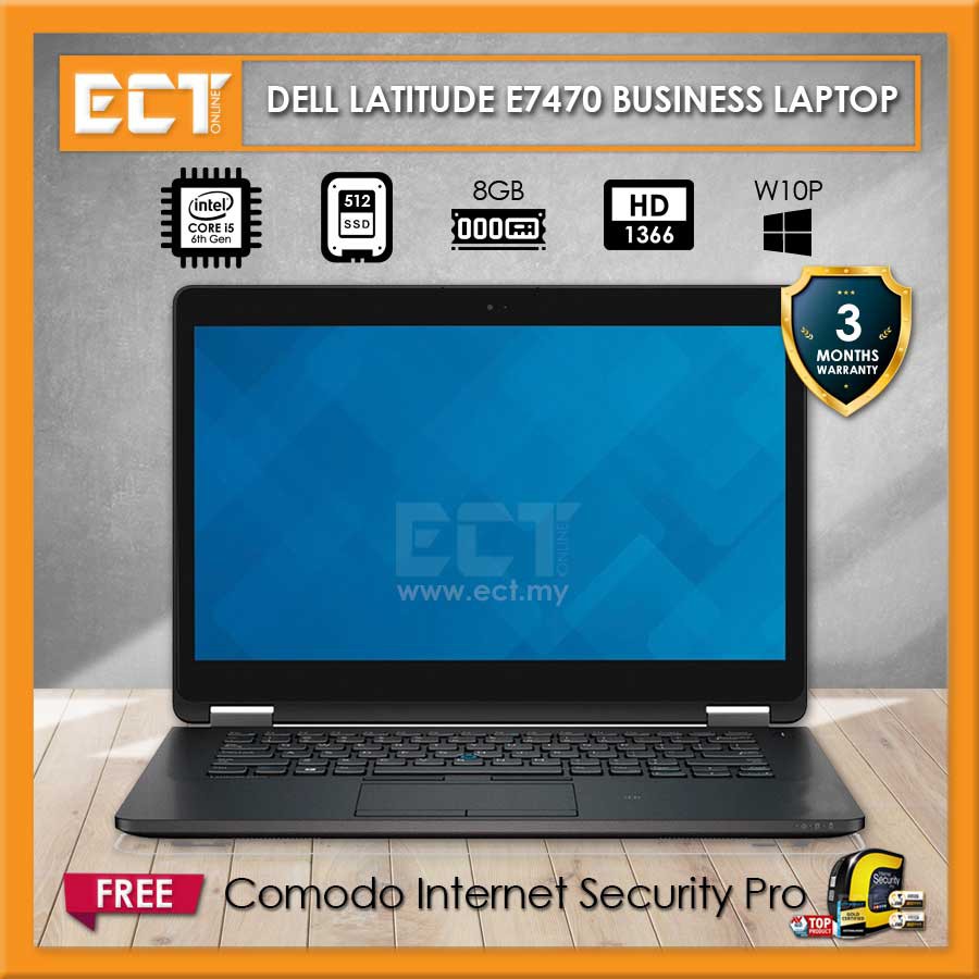 Refurbished Dell Latitude E7470 Business Class Laptop I5 6300u 3 0ghz 512gb Ssd 8gb 14 W10p Shopee Malaysia