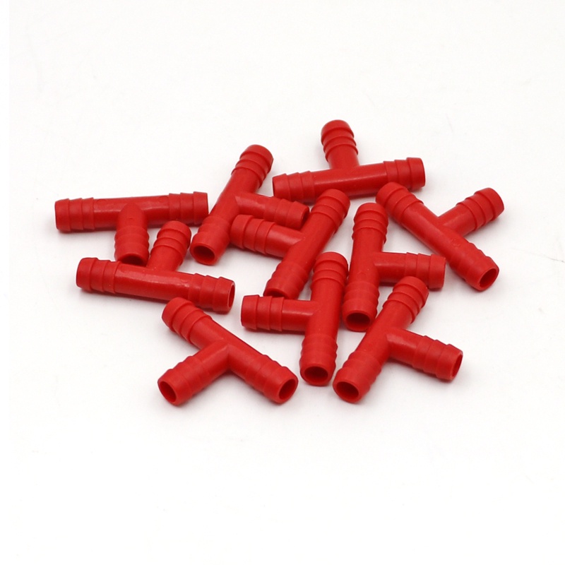 【Ready stock】30Pcs Plastic Tee Tube Connector Diameter 8Mm Rabbit Chicken Quail Doves Pets Nipple Drinker Connecting Pipe Farm Equipments