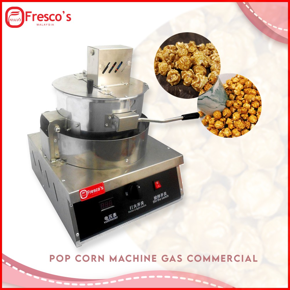 Pop Corn Machine Gas Commercial Mesin Popcorn Gas Shopee