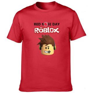 Roblox Men Cartoon Short Sleeve T Shirt Summer Casual Costumes T Shirts For Male Shopee Malaysia - half black and half maroon t shirt roblox