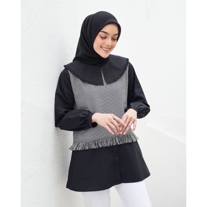 Carie Top blouse cotton by Geulis baju muslimah