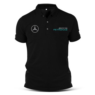 Polo T Shirt Sulam Mercedes Car Racing Team F1 Petrona AMG Sports Motorsport Performance Tuning GLC GLA Casual Riding