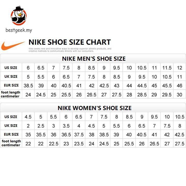 nike air max 270 size guide