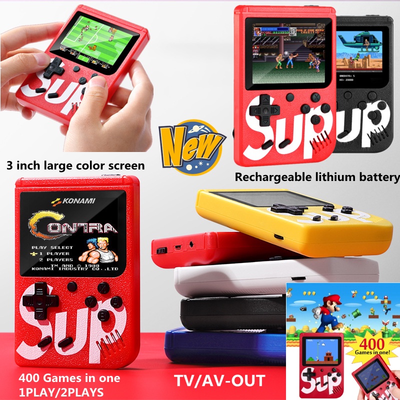 READY STOCK Sup Supreme Mini Handheld Game Console  Retro Mini Gameboy Game Console Built-in 400 Games AV Out PK PS4